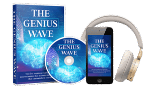 Editorial review of The Genius Wave: a 12-minute neuro-acoustic protocol featuring the digital guide, audio system, and headphones for Theta wave activation.